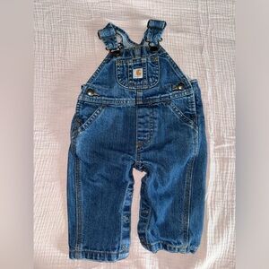 Carhartt Master Cloth Jean Denim Overalls Sanfordized Baby unisex Size 3M